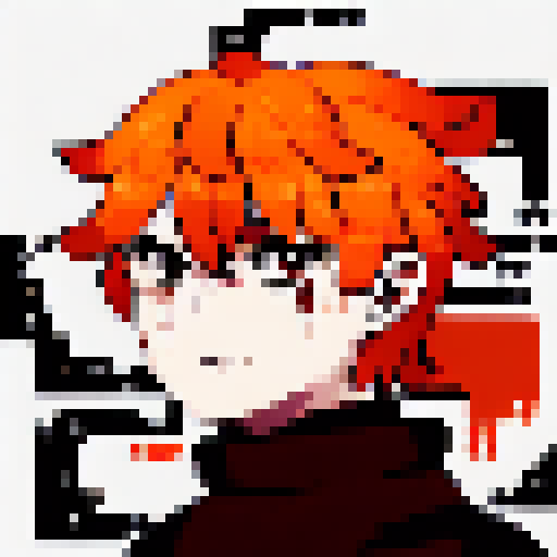 young man in orange prison outfit