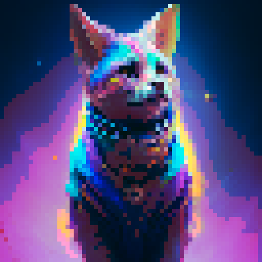 Vibrant, abstract expressionism. 

        Rainbow-colored hands grasp a glittering heart as a towering figure made of neon lights watches over a bustling Pride parade.