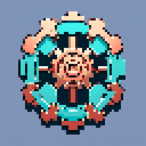 Small glowing will of the wisp, with three interlocking copper gears behind it. on a solid color background so I can easily remove the background