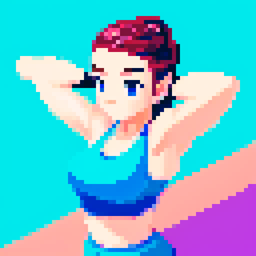 Create a vibrant woman doing gym