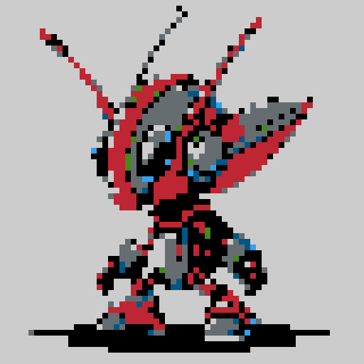 praying mantis helmet, retro 8-bit, intricate detailing, sharp angles, pixel art