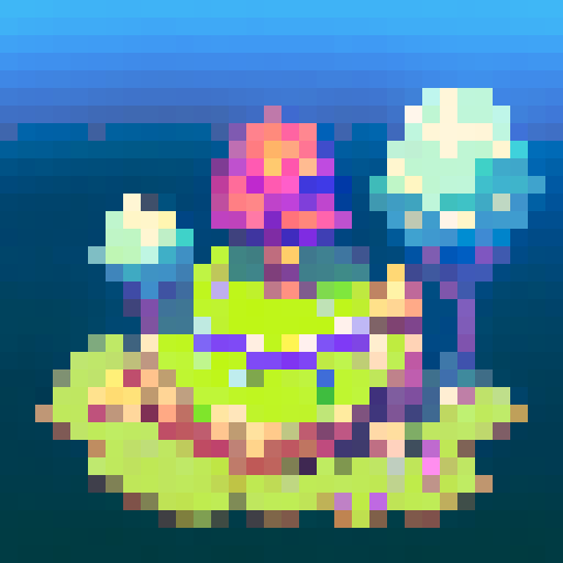 only one big chestnut tree, in the center, green leaves, brown trunk, fantasy top-down RPG with an orthogonal camera, simple pixel art, square plain platform