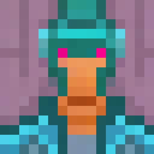 A close up face of an asian man with pink short hairstyle