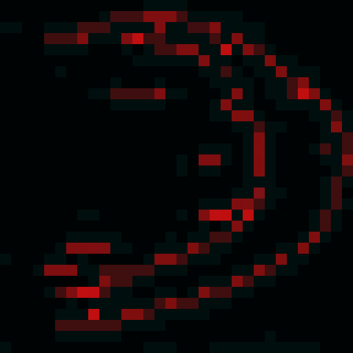 kamusari, divine departure, black attack beam, with neon red around