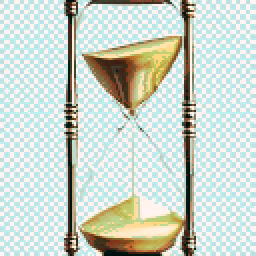 Time Gear, intricate clockwork, rotating cogs, steampunk aesthetic, metallic reflections, mechanical precision, vibrant colors, detailed pixel art