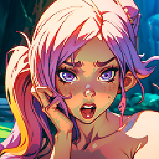 bust shot of suggestive sexy naked woman moaning