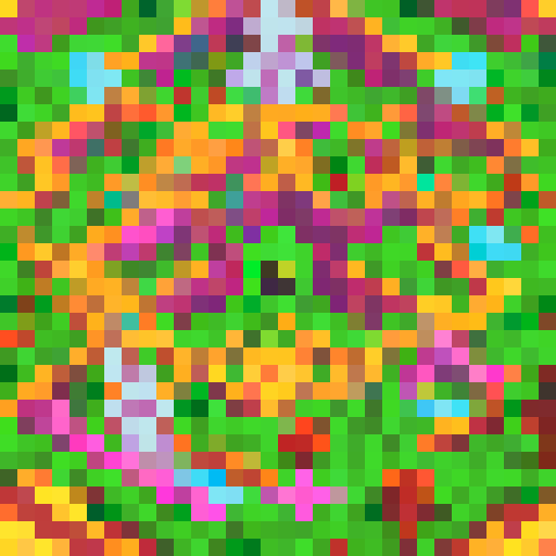 Hub World, a pixel art game icon capturing a close up, 16x16 portrait of the captivating world of "My Singing Monsters"