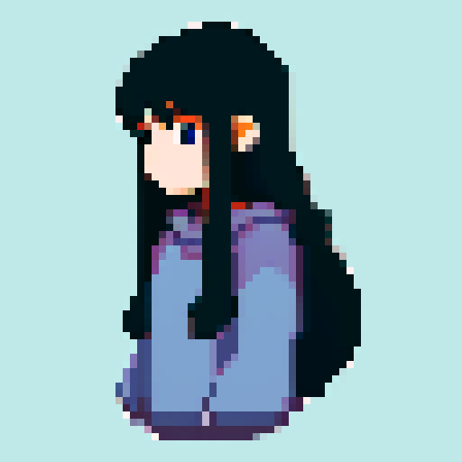 girl with long dark hair, shy, timid, depressed, sad, expressive eyes, beautiful, normal, cozy