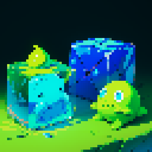 slime get bigger, slime cube, blue gelatinous cube, grow, expand