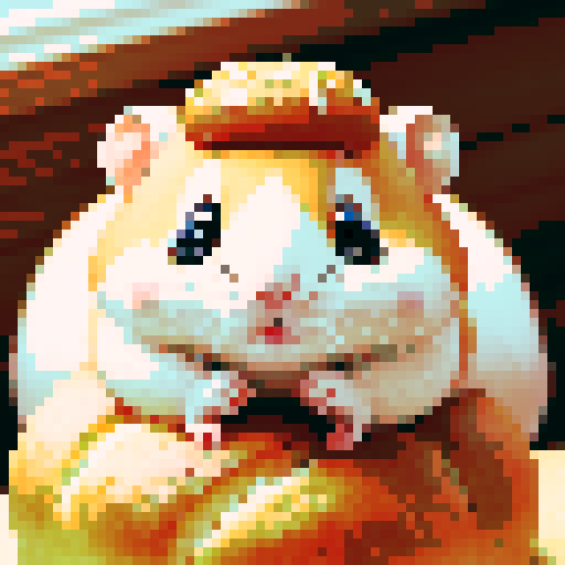 hamster, pile of sweet bread and buns