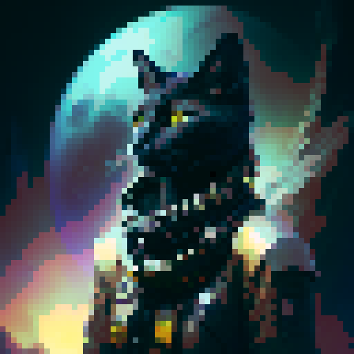 reflection of the milky way galaxy in the yellow eyes of a black cat