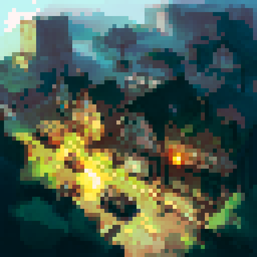 Dark industrial city. Game tilemap.