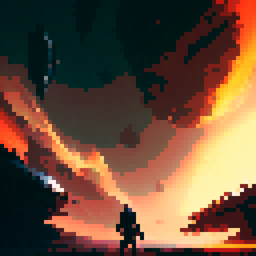 Futuristic, gritty, and dark. 
        
        Battle-worn space warrior, wielding an energy sword, stands on a barren planet with glowing red skies and a massive alien structure in the background.