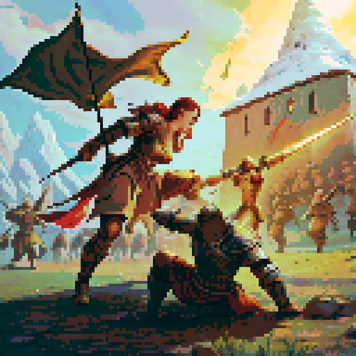 Warrior in a battlefield fighting a naszgul from lord of the rights. Medieval fantasy. Souls like, fantasy rpg.