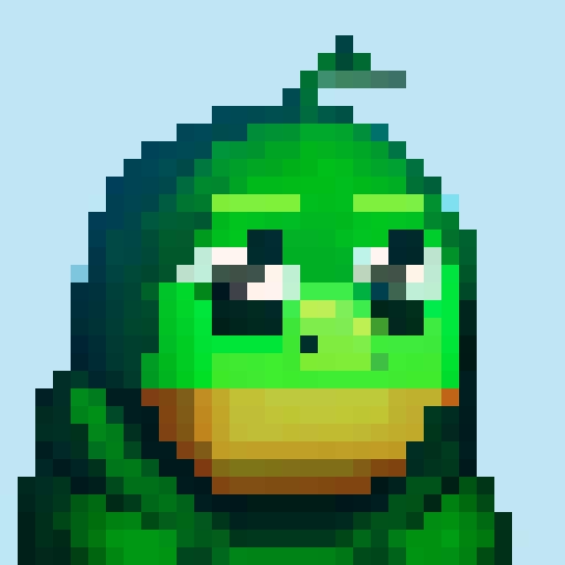 Pepe Avatar, Portrait, Clear, Glowing eyes