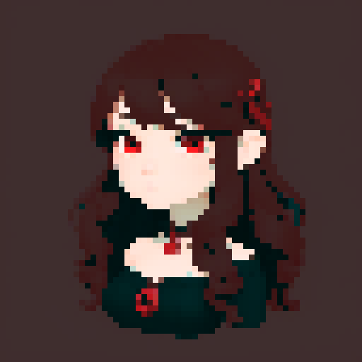 “Create a cute yet powerful game-style avatar inspired by the uploaded woman. She has curly red-toned brunette hair and a confident, slightly bossy vibe. Design her as a stylish gothic goddess with subtle Medusa-inspired details — like red serpent accents in her hair or accessories. Keep the art in a clean, semi-chibi or stylized 3D cartoon style, with expressive eyes, soft lighting, and rich red-and-black tones. The avatar should look mysterious, flirty, and cool — perfect for a profile icon 