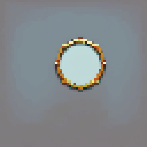 round empty golden frame