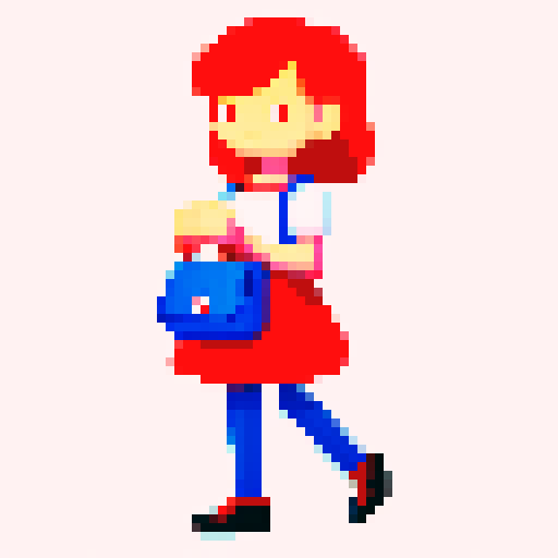 redhead donald tusk with ladybug bag