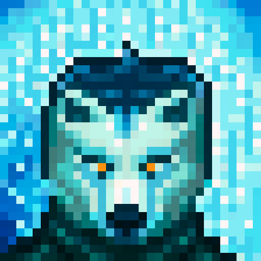 wolf avatar, portrait,glowing eyes