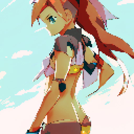 Beautiful girl, anime style, bikini