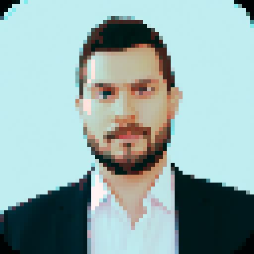 anime character with vibrant hair and expressive eyes, surrounded by a colorful pixel art backdrop in sRGB color space