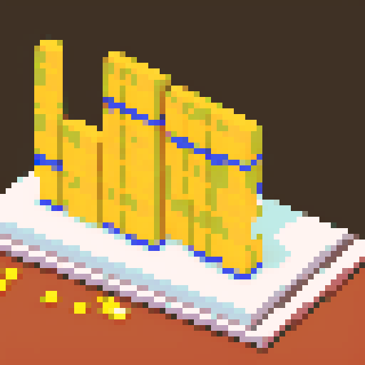 Pixelated stacks of colorful Indian rupee notes, scattered on a vibrant background of glittering cash, waiting to be collected.