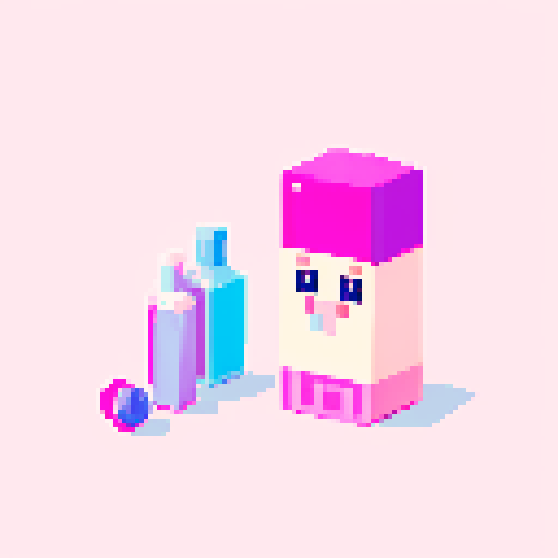 A nail tech and a client in a nail salon. Nail polish bottles pastel pink