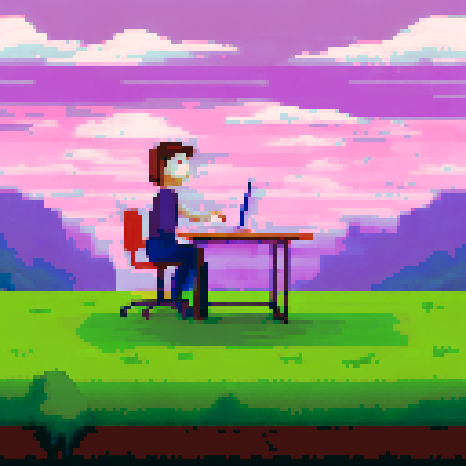 A person painting or drawing something at their desk in their bedroom.