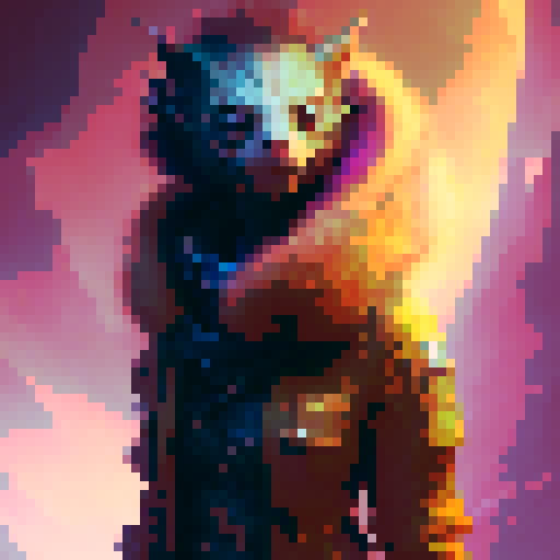 bold, fierce, yet slightly adorable troll with glowing eyes