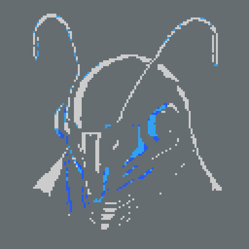 praying mantis helmet, retro 8-bit, intricate detailing, sharp angles, pixel art, 4 colors limit