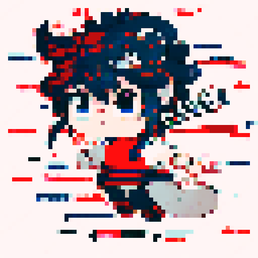 Pixel game character