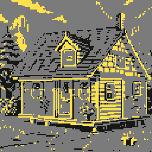 Tiny suburban american cottage, very humble tiny house, legend of Zelda isometric perspective, tile based art, 8x8 tiles, pixel art

