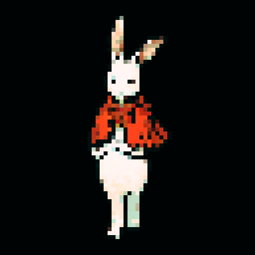 Bipedal rabbit in a fantasy game with an art-style like wizardry