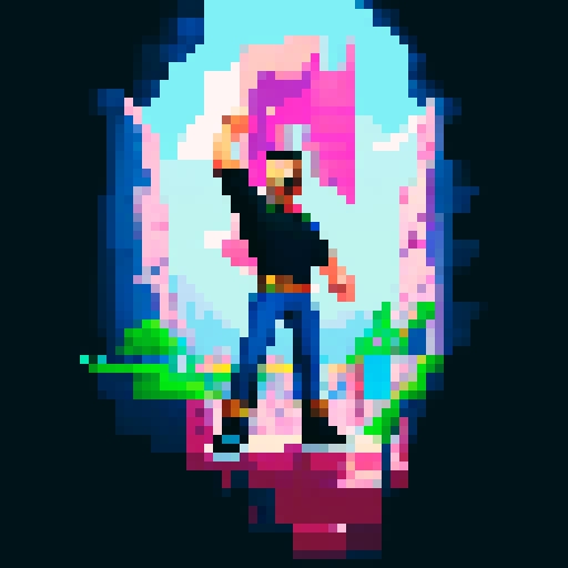 Hispanic man, heroic pose, confident expression, full body, sRGB, solid color background