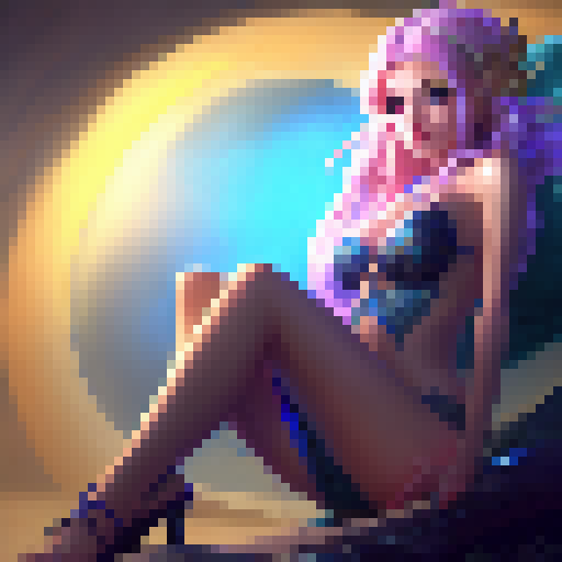 lux from league of legends lounging by the beach
