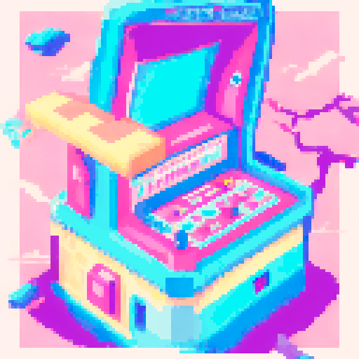 I want you to make a very detailed and big background for a landing page. The page is called Arcade Finance so it has to be of a very big Arcade with lot of arcade machines and very retro style

 Only take the colors from the reference image, nothing else