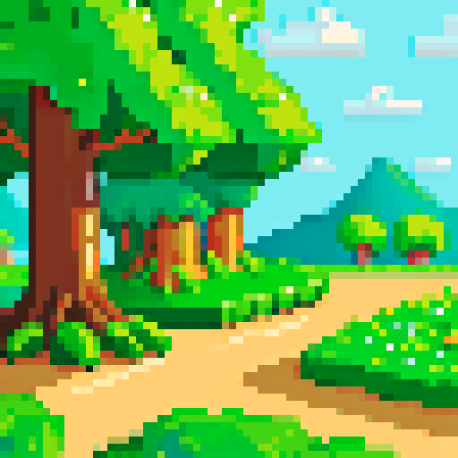 fern landscape background asset