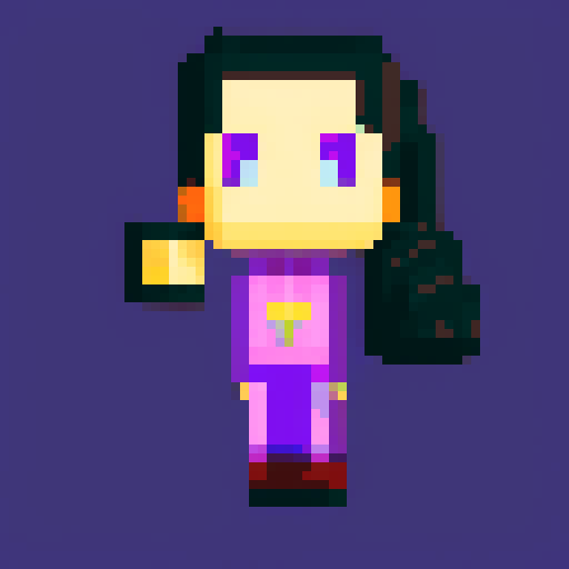 pixel sprite sheets, best quality, a warrior like Jinx of LOL, without background, 64x64 grid size