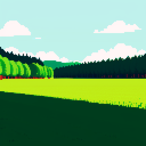 large dead field, with forest in far background, medieval