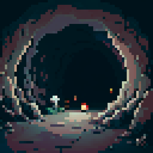 cave with no flowers or anything else. Just a cave entrnace