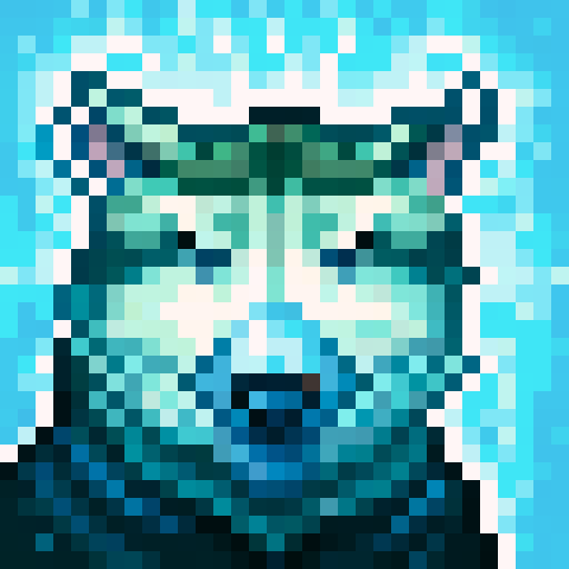 Wolf avatar,portrait, glowing eyes