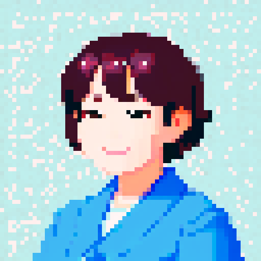 portrait, sprite art, middle aged korean woman, average, smile, aunt