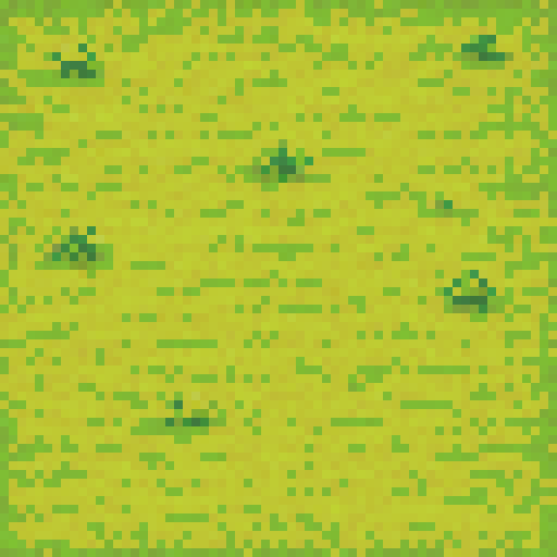 Grassy plains, soft grass texture, scattered small tufts, subtle color variation, seamless edges, matching forest tile, pixel density, texture complexity