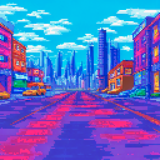 rainbow, city, underground, dark, blue