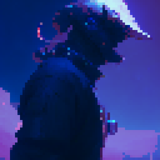 korean man, night sky, tower, Seoul, fantasy RPG