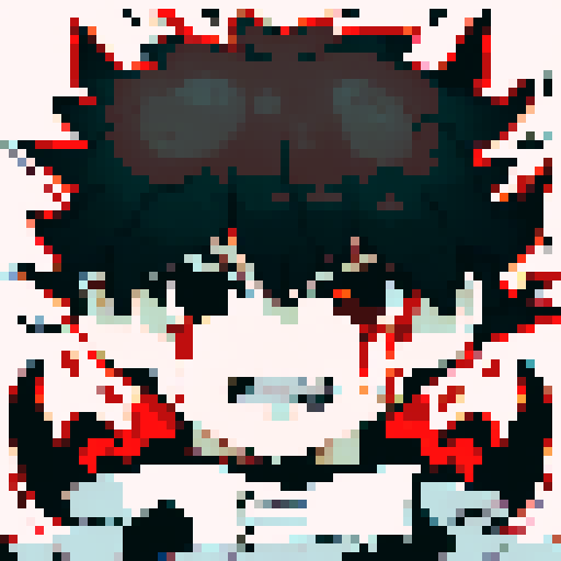 A bloody and savage werewolf with fiery eyes