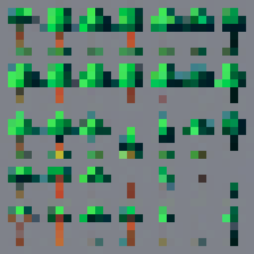 top down zelda style tree to be used in the game world