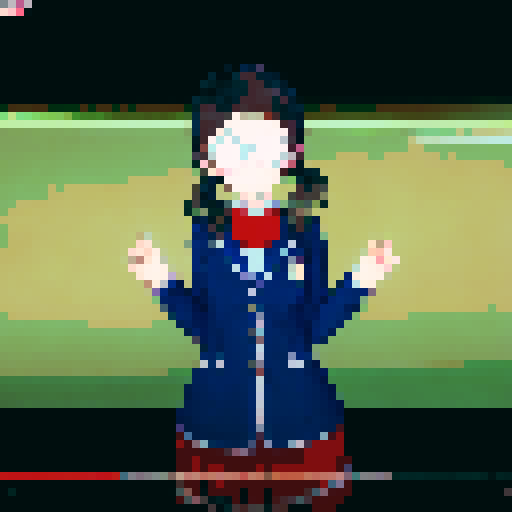 School girl wearing glasses