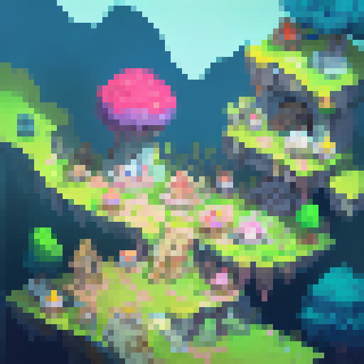 A fiery dance party where a cult of gummy bears shimmy among a mechanical army of dolls in a surreal landscape of swirling candy clouds.