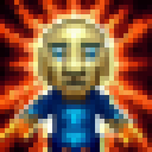 Protagonist of a 2d side stroller shooter